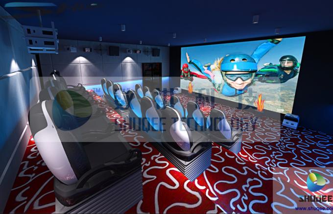 Thrilling 6D Movie Theater , 6D Motion Simulators Experience With 3d Glasses 0