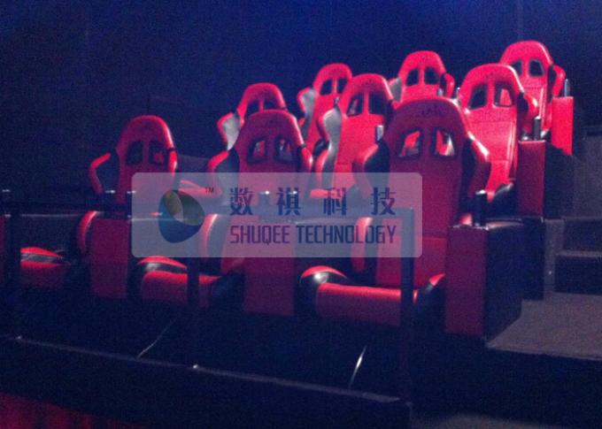 Virtual Reality 7D Cinema System , 9 Seats 6DOF Hydraulic Motion Chairs 0