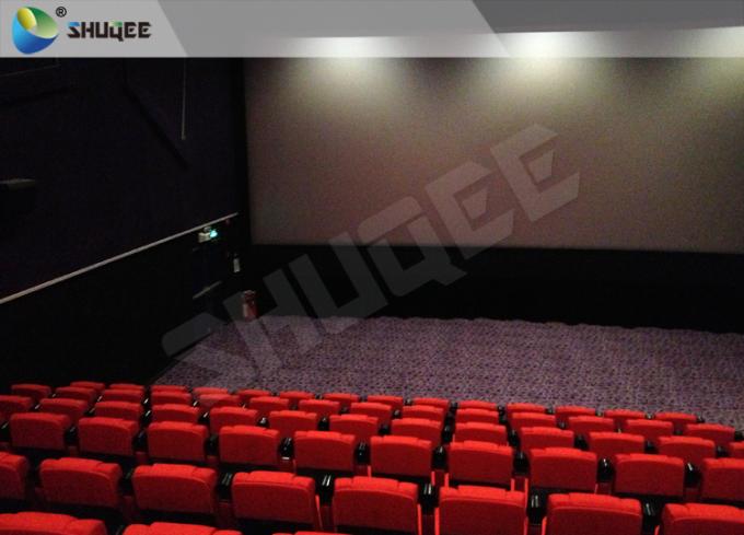 Cost-Effective Red Folded PU Leather Chair For 50-120 People 3D Cinema 0
