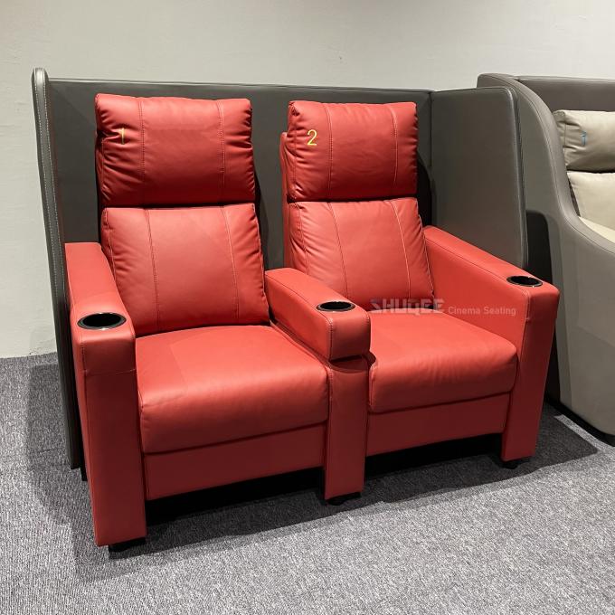 Modern Movie Theater Seats With Private Space And Electric Recliner Foot Pedal 1