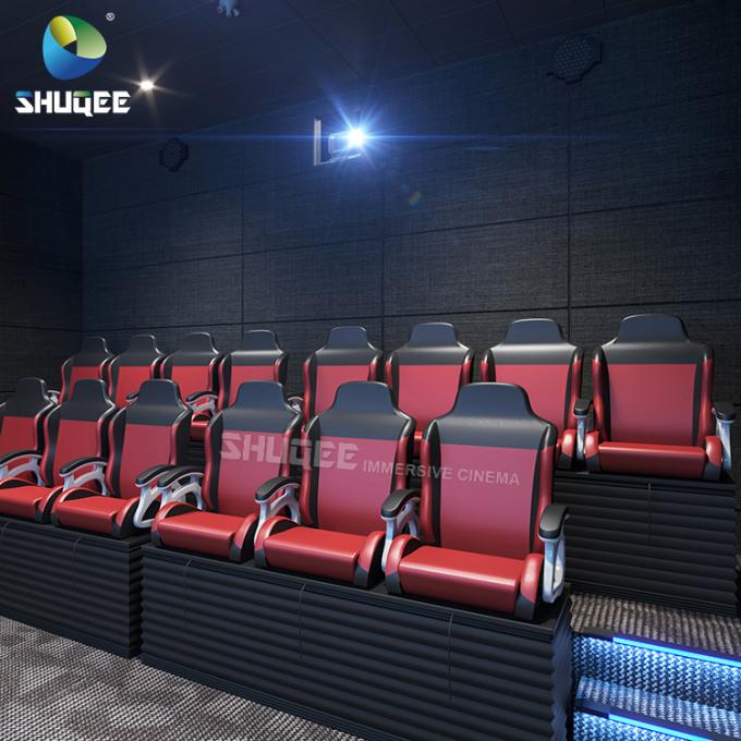 Red 5d Synthetic Leather Theater Furniture Cinema Chairs For Church 1