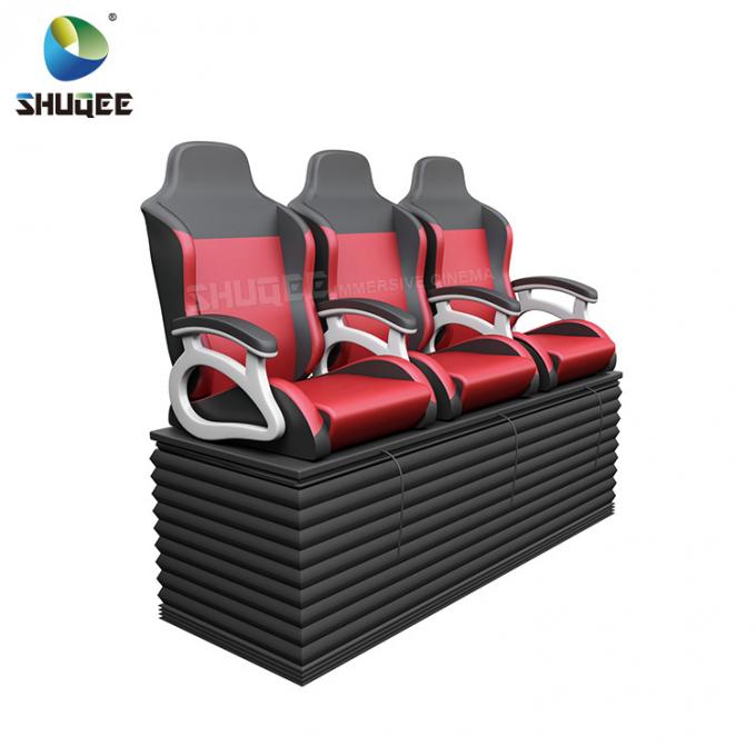 Red 5d Synthetic Leather Theater Furniture Cinema Chairs For Church 0