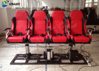 Red / Black 5D Cinema System Customized Dynamic Theater System For Center Park
