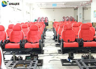 Red Luxury 3DOF 5 D Movie Theater With Left Right Front Back Movement For Amusement