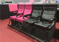 Color Customize 4D Movie Theater Comfortable Chairs Push Back , Leg Tickle Special Effect