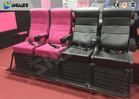 Electric Red / Black Motion Seat 4-D Movie Theater With Simulator System Special Effect