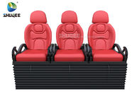 Luxury Red 3 Seats 4D Motion Theater Seating With One 3DOF Platform