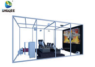 Indoor 5D Movie Theater 6 Seats Eletronic Ride Simulator Hydraulic System Blue