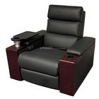 Synthetic Leather Movie Theater VIP Sofa With Rotating Tray
