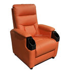 Leatehr Recliner Orange Movie Theater Seats With Cup Sacuer For Cinema Home Living Room