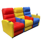 3D Colorful Home Cinema Sofa VIP Leather Theater Seat With Electric Recliner
