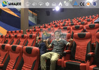 2 Years Warranty 4D Motion Theatre 3 Seat Red Color Motion Rides Electric System