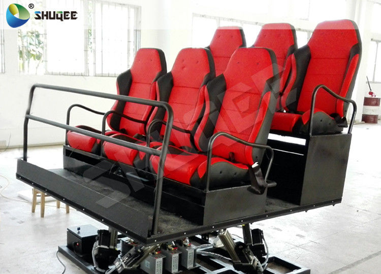 China Shooting Gun Game 7D Movie Theater Hydraulic Platform Chairs for 6 People factory