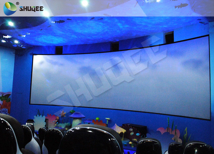 Specific Design 5D Cinema System With Red Black Motion Chairs In High Synchronized Performance