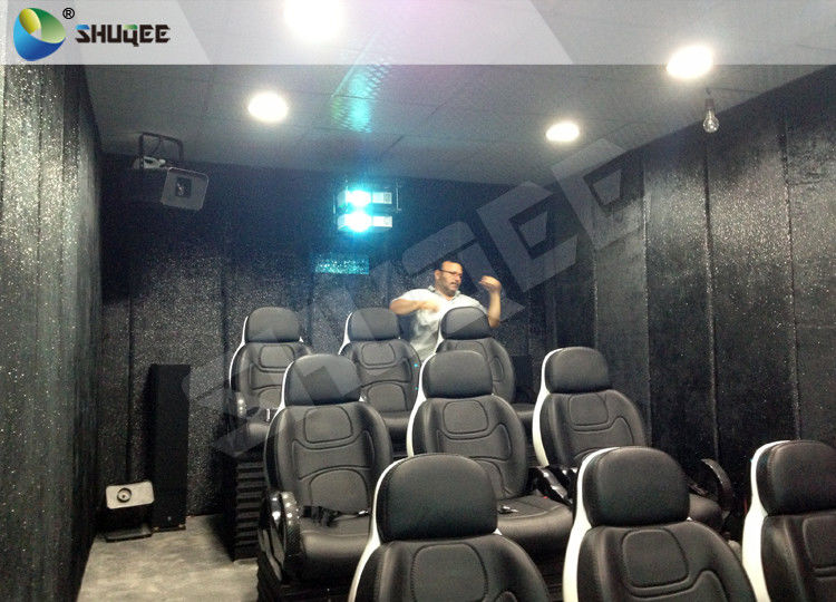 Portable Mobile 5D Theater / Cinema Fun Rides With Cabin Or Trailer For Amusement Park