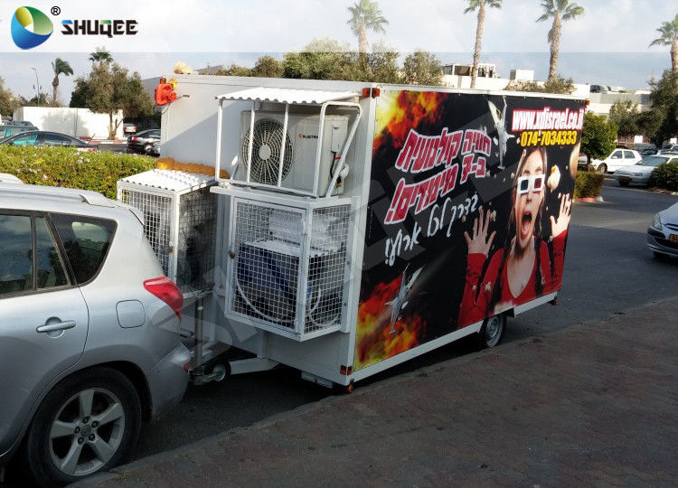 Full Equipment Mobile 5D Cinema 3 Or 6 DOF Commercial Action Rides Convenient for Mall Park 0