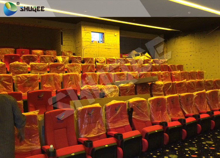 Red 3D Movie Cinema / Movie Theatre Seats With Vibration System CE Approval 0