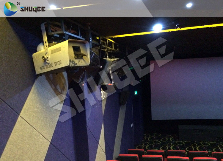 New Design 4D Movie Theater Red Chairs Pneumatic System / Hydraulic System