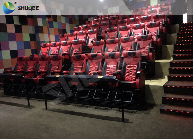 Playground Center 4D Local Movie Theaters Electric System With Blue Movement Chairs