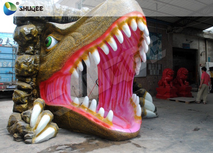 China Dinosaur House 5D Movie Theater With Outside Cabin Box , Luxury Electric 9 Seats System factory