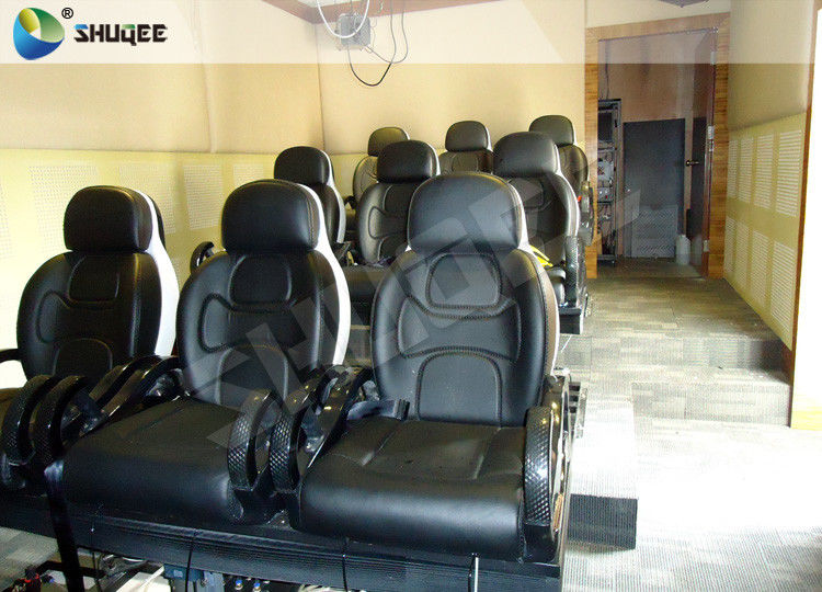 Black Luxury Seats 7d Simulator Cinema Motion Chair In Genuine Leather Material