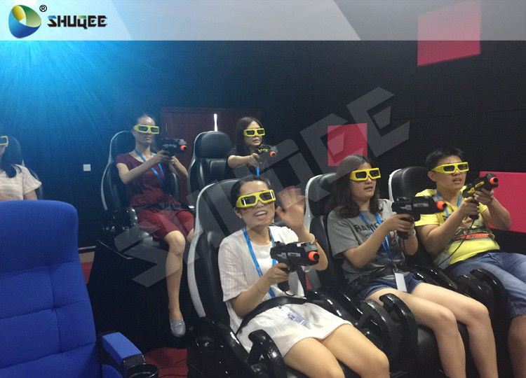 Exciting 7D Cinema System With 6 Chairs Simulating Special Effects And Playing Gun Game 0
