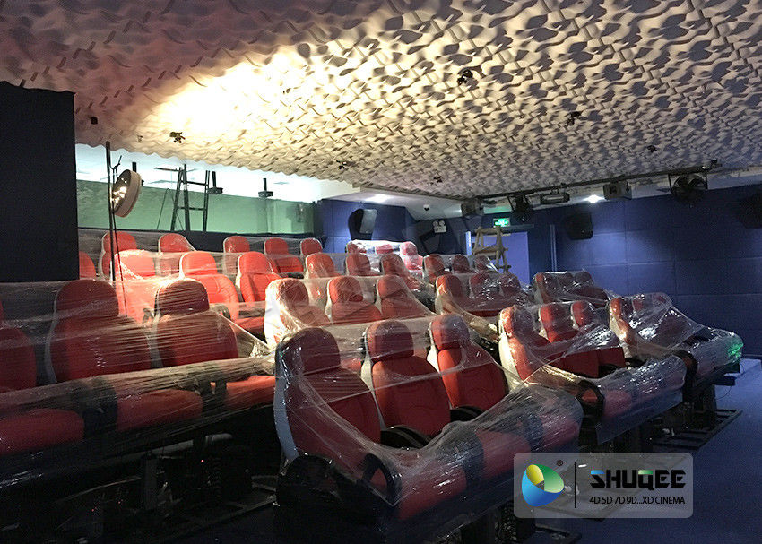 Attractive Entertainment Project 6D Cinema Equipment With Red 4 Seats Per Set 0