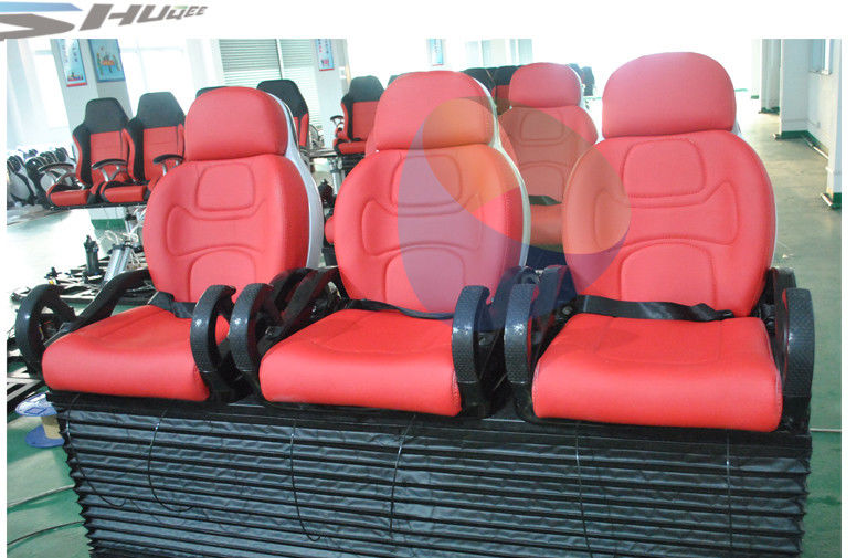 China 5D movie theater chair supplier with red, yellow, blue, black color Motion Theater Chair factory