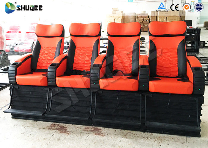 China Electric System 4D Movie Theater 120 Red Color Seats For Shopping Center factory