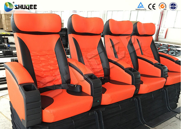 Movement Seats 4D Movie Theater，Special Effect Available For Theater 50-100 Seats 0