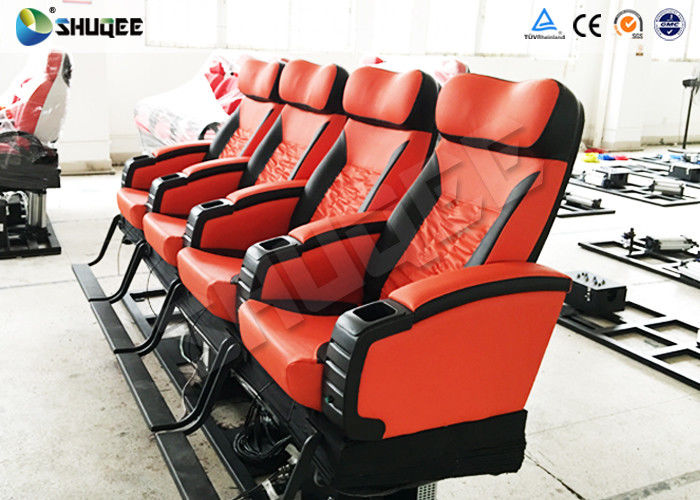 China Motion 4d Movie Theatre Spray Air , Spray Water , Push Back Fiber Glass Material factory