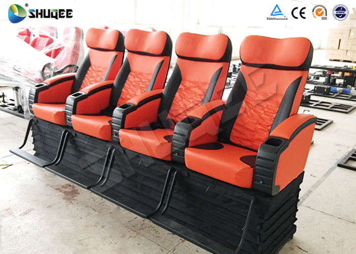 China 110V / 220V / 380V Voltage 4D Cinema System With Red Mobile Seats factory