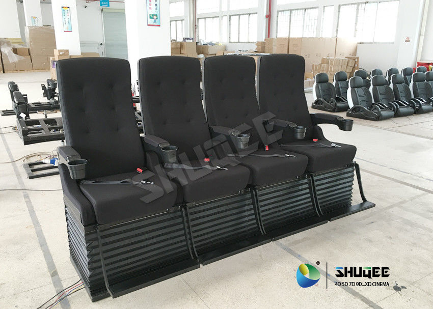 China Special Effect Custom 4D Movie Theater Motion 4D Chairs Red / Black For Shopping Mall factory