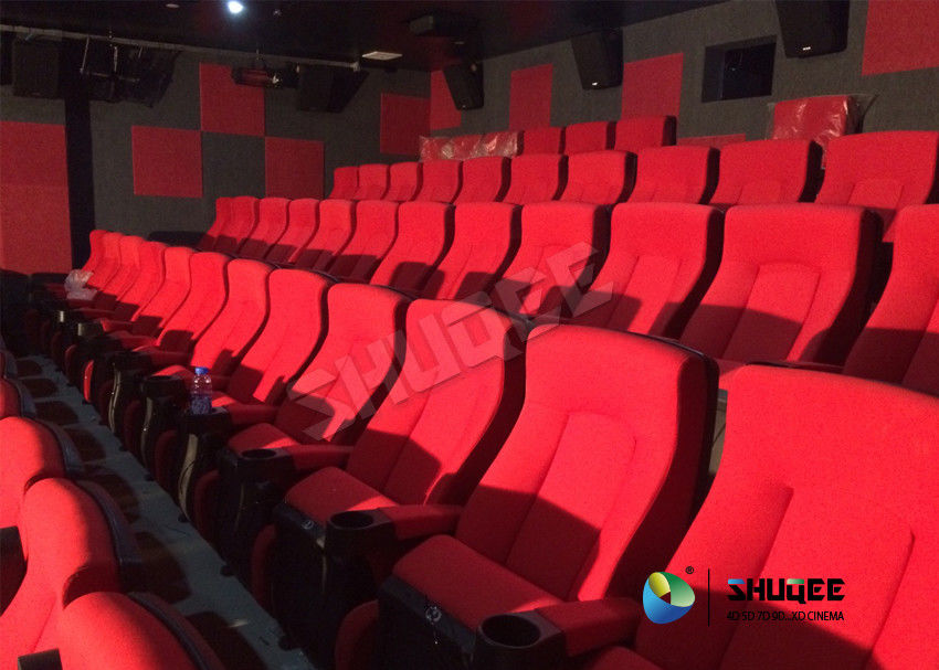 Sound Vibration Movie Theater System Arc Screen With Special Leather Theater Chairs 0