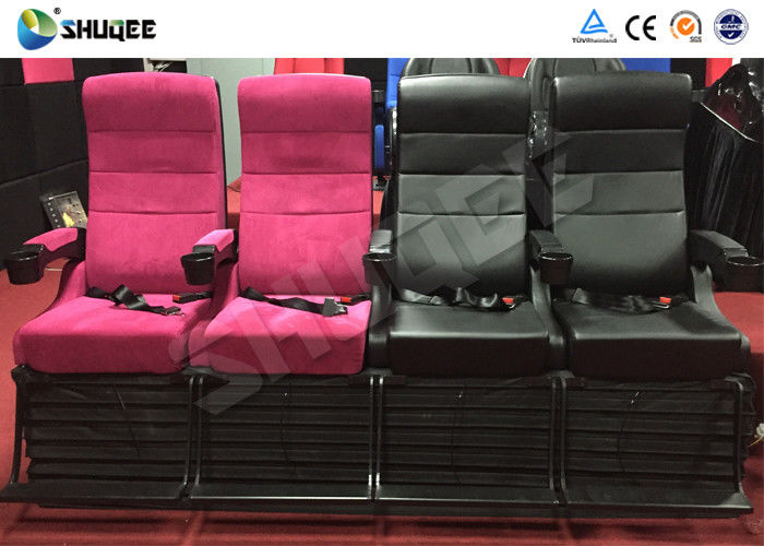4D Film Local Movie Theaters Comfortable Chairs With Metal Flat Screen / Arc Screen