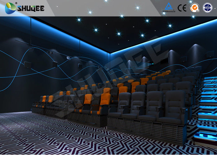 China Entertainment 4D Movie Theater With Special Effect Suitable For 15~50 Groups factory