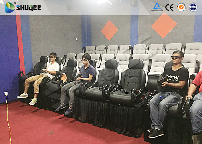 China Amazing 7D Movie Theater Equipment , Game Theater With 12 Wonderful Special Effect Chairs factory