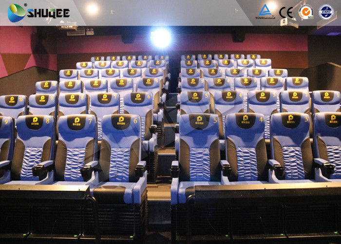 Electric Pneumatic System 3D 4D Movie Theater Special Effect Black Motion Chairs 0