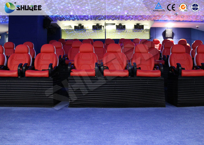 Fiber Glass Ride Experience 5D Movie Theater Simulator System With Red Chair