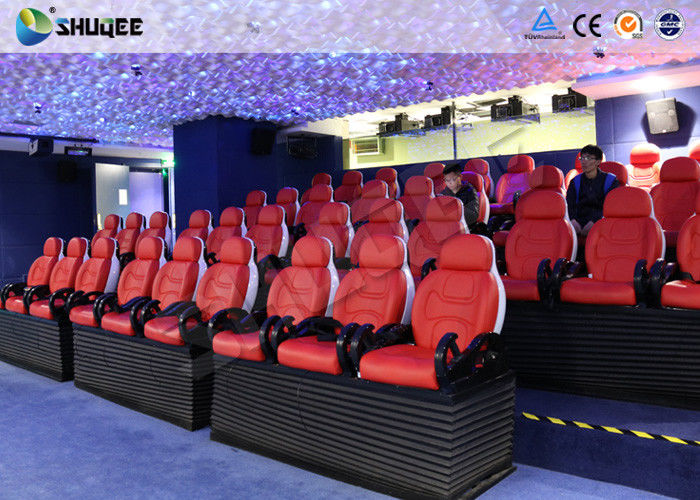 Fiber Glass Ride Experience 5D Movie Theater Simulator System With Red Chair 0