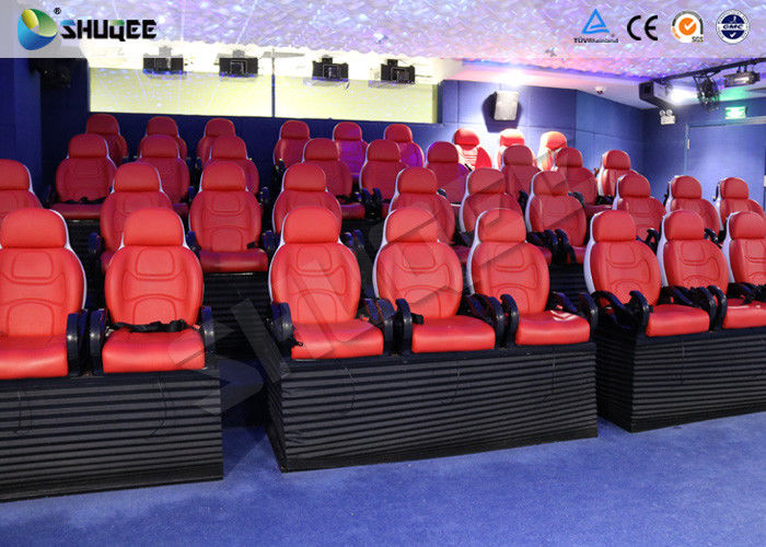 China Cinema System 5D Movie Theater With Certification Red Motion Seat / Special Effect factory