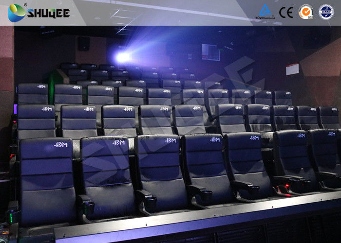Hollywood Authorization 4D Cinema Chairs With 7 Special Effects PU Leather Material