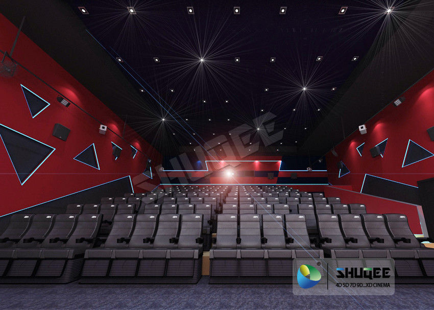 55 Inch Display 60 People 4D Digital Cinema Equipment With Blue Color 4 Motion Seat