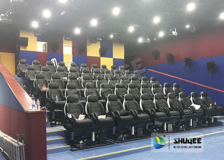 Interactive Cinemas 5D Movie Theater Be Equipped With Black Motion Seats 0