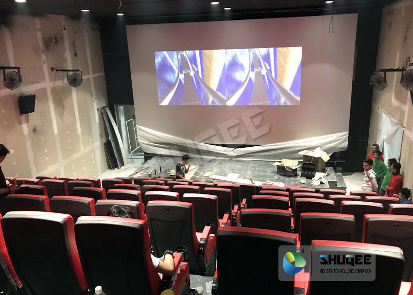 Synthetic Leather 4D Movie Theater With Many Special Effects And Customization Logo