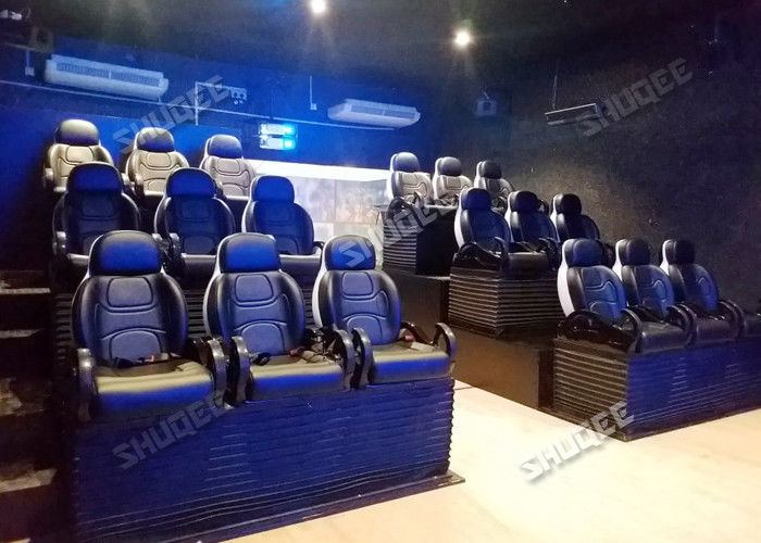 China Wonderful Customize 5D Cinema System With Three - Seats Special Motion Platform factory