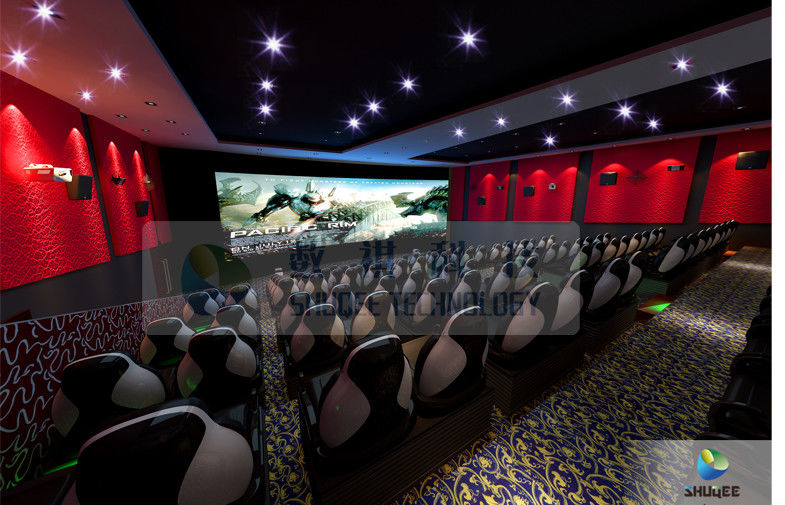 Fiber Glass Material 5D Movie Theater with Pneumaitc / Hydraulic / Electric System