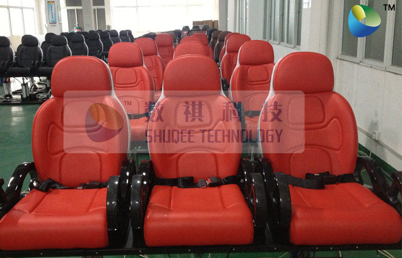China Red Color Motion Theater Chair , With Air And Water Effects factory