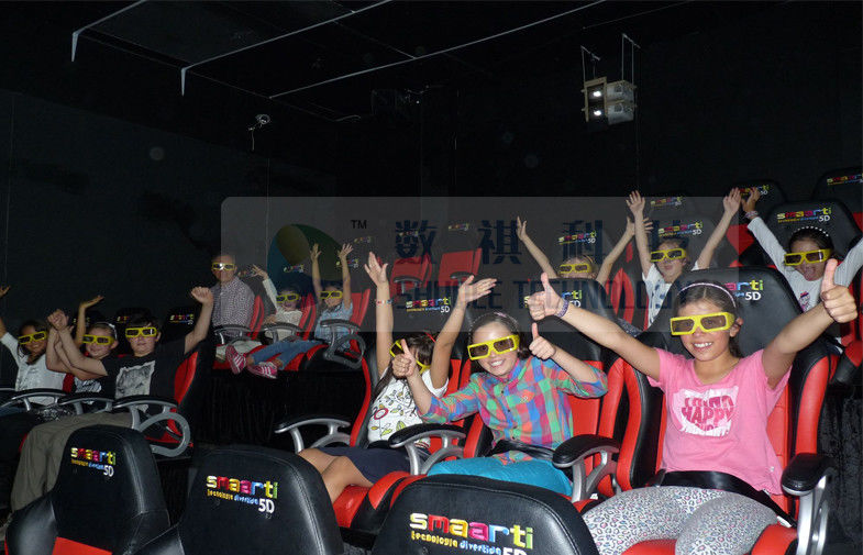 Children 7D / 12D / 5D Movie Theater With Simulators Spray Snow Bubble Wind 0