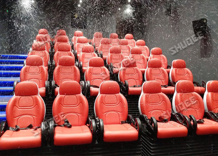 China Incredible Bubble Machine 5D Theater System Deeply Immersion Luxury Red Motion Seats factory